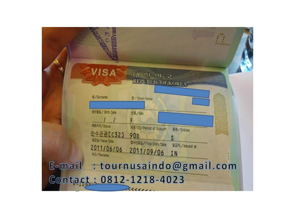 Contoh Visa Korea
