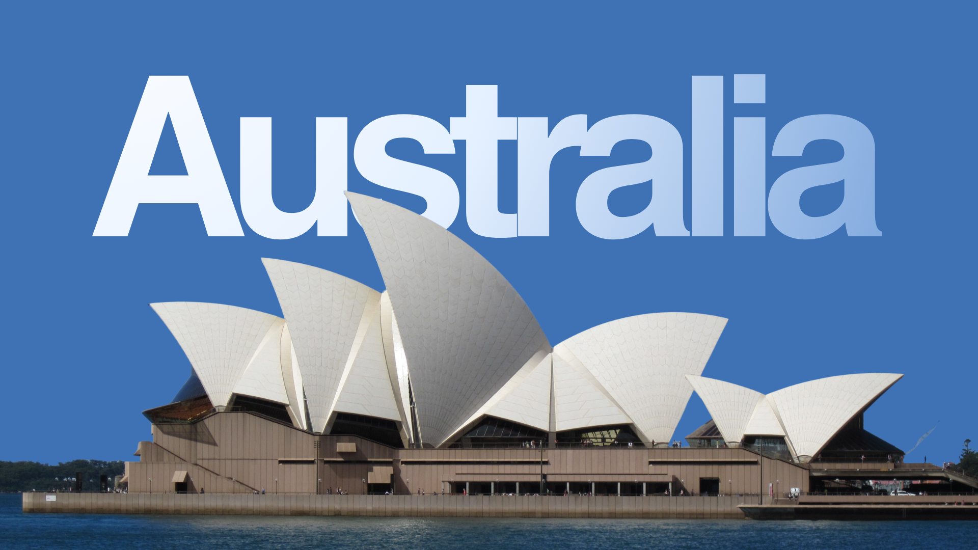 Home blue white modern australia travel presentation