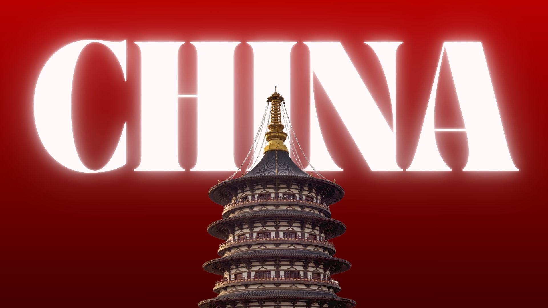 Home red white bold china presentation